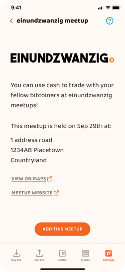 Add meetup
