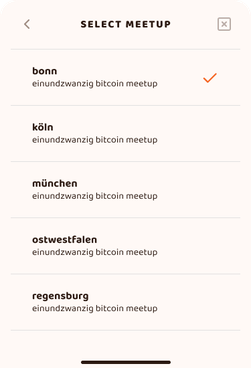 Select meetup